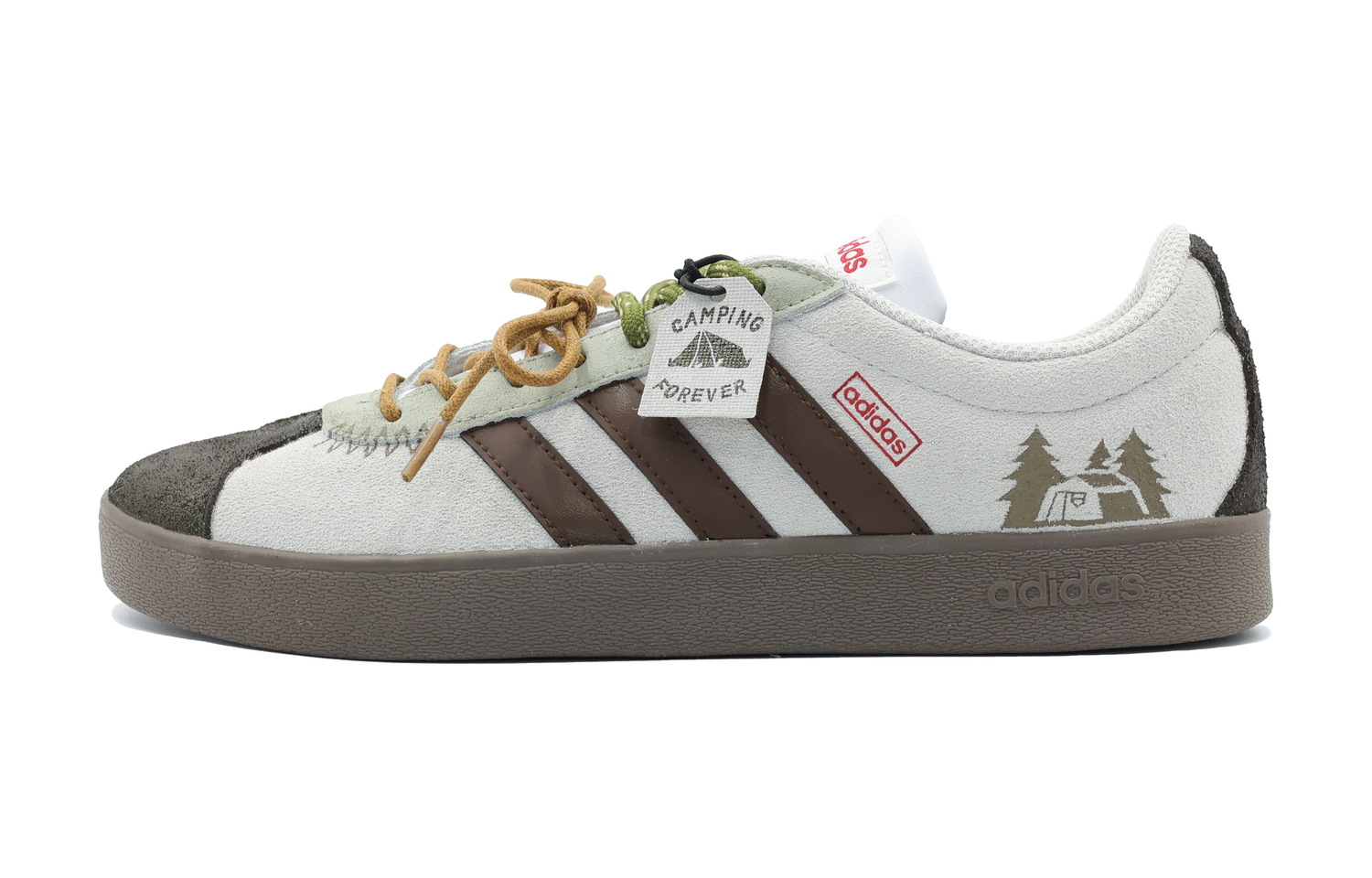 

Adidas Neo ВЛ Корт 2.0 Кэмпинг Тотал Мобилайзейшн противоскользящие низкие скейтборд кроссовки унисекс серо-коричнево-зеленые, цвет Gray Brown Green