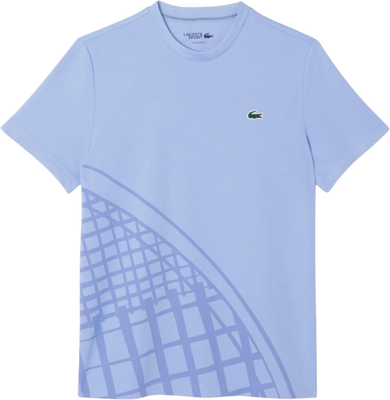 Мужская футболка Lacoste Ultra-Dry с принтом, спортивная, для тенниса, белый
