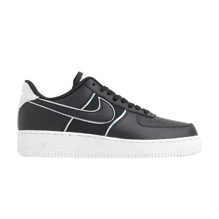 

Кроссовки Nike Air Force 1 Low '07 LV8 'Black Iridescent Outline', черный