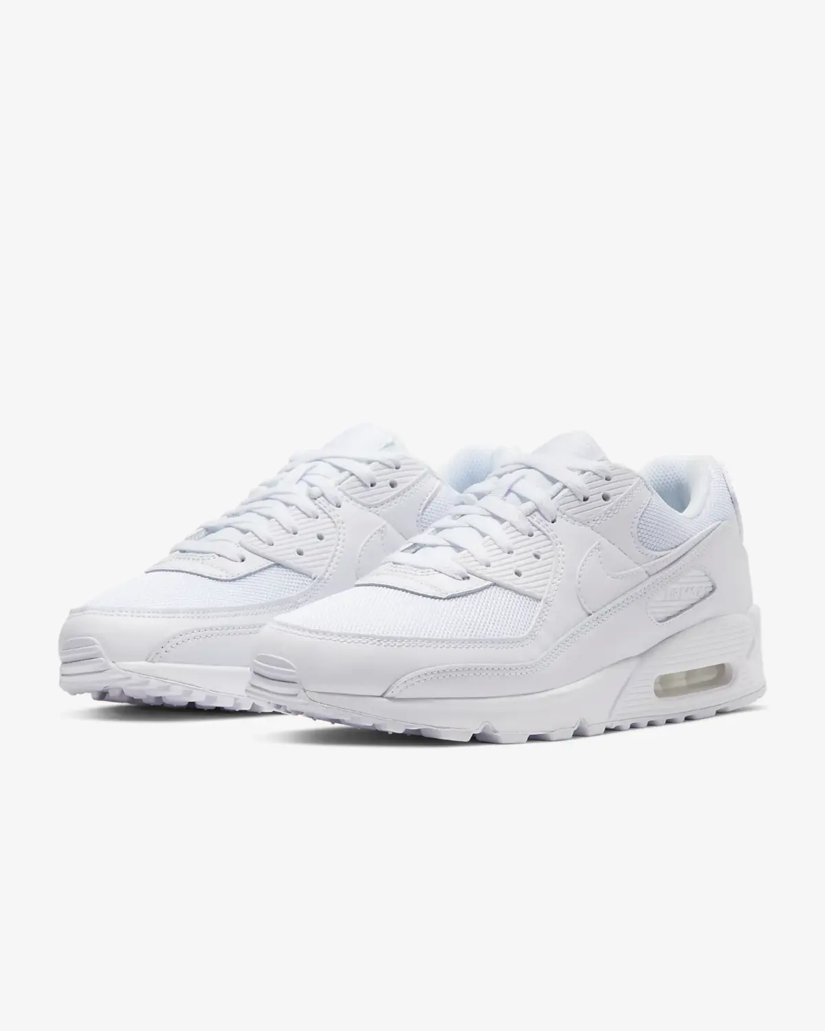 

Nike Air Max 90 CN8490-100 Кроссовки мужские белые кожаные низкие беговые