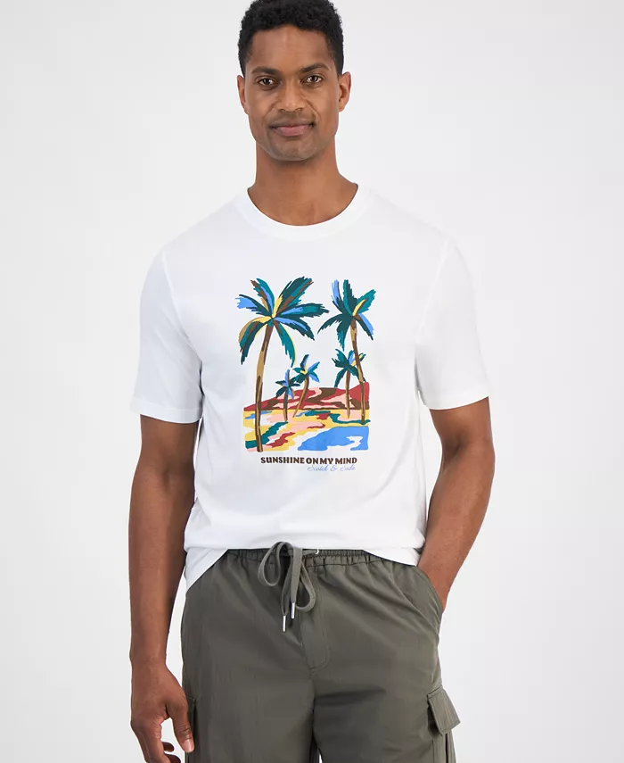 

Мужская футболка классического кроя с принтом SCOTCH & SODA, белый