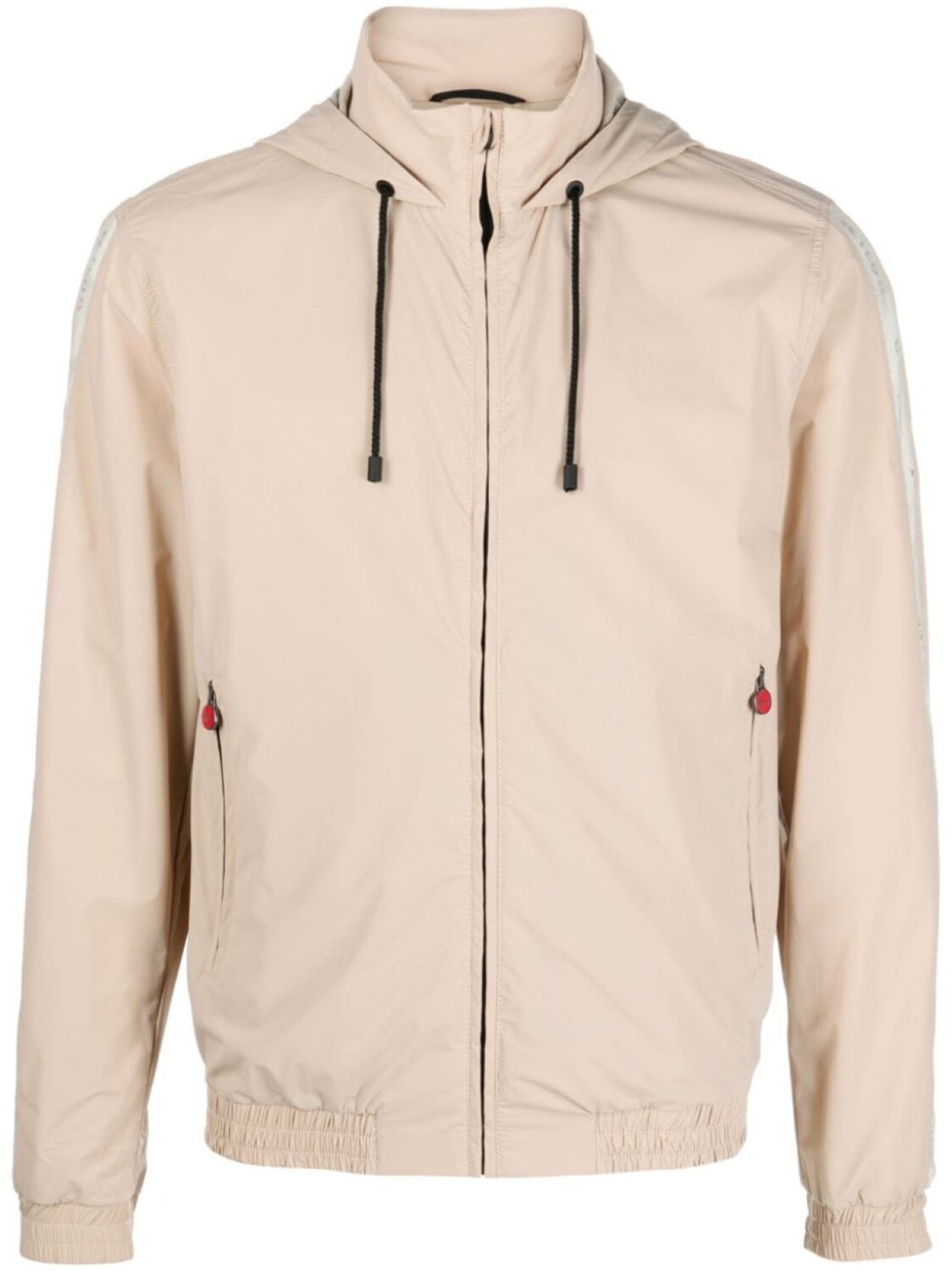 

Kiton куртка Blouson на молнии с капюшоном, нейтральный цвет