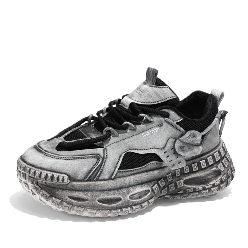 

SUPEREDGE Скользостойкие и износостойкие мужские кроссовки на низком ходу в массивном стиле черные, цвет Black