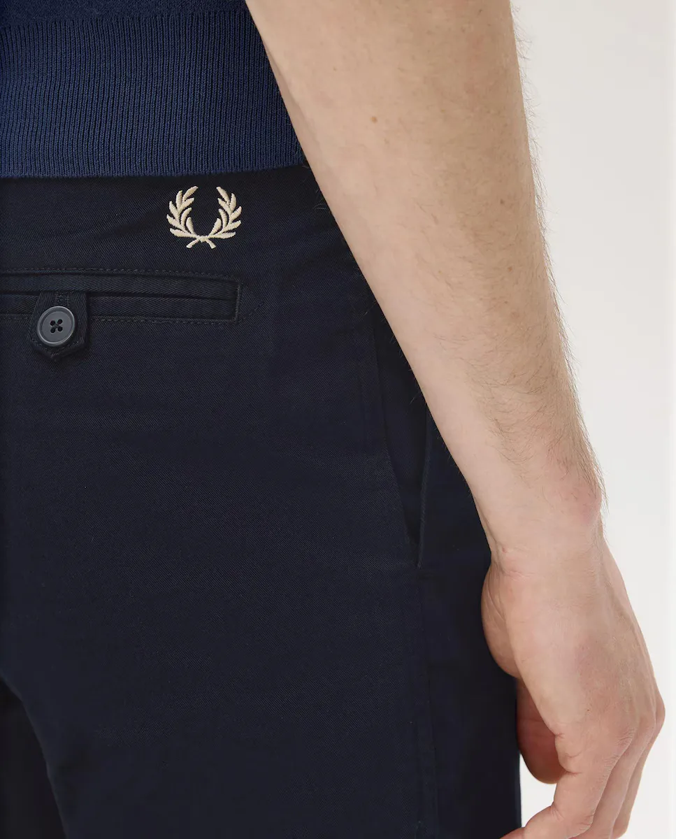 

Мужские узкие чиносы с карманами Fred Perry, темно-синий