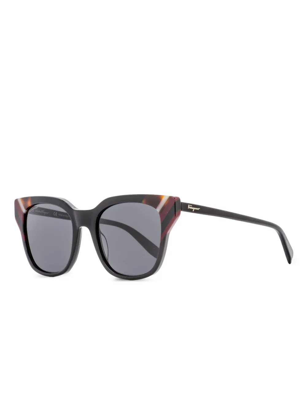 

Солнцезащитные очки в квадратной оправе Ferragamo Eyewear, черный
