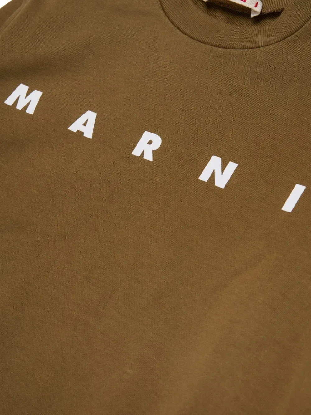 Свитшот с логотипом Marni Kids, коричневый — фото 4