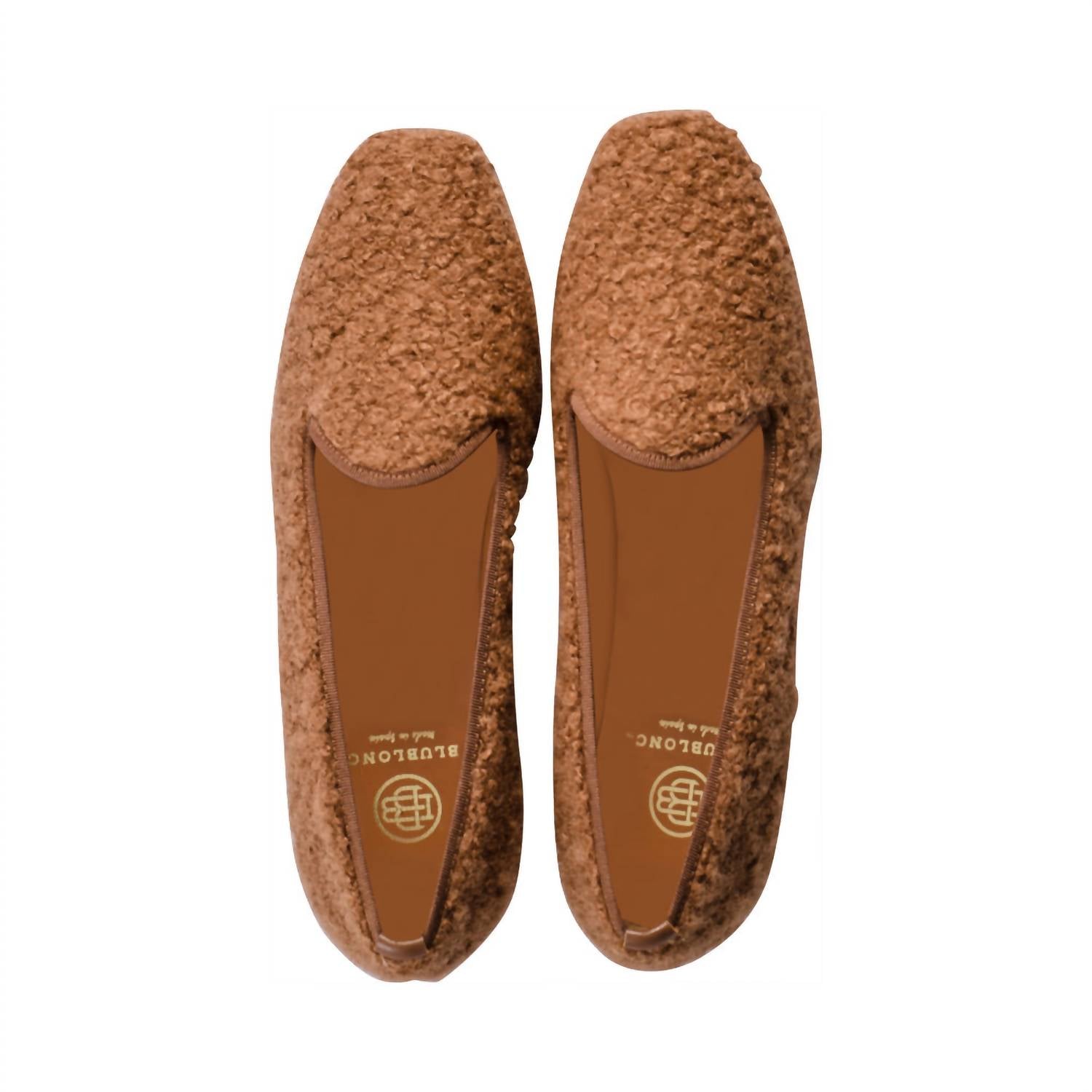 Женские балетки Geal Slip On цвета Camel Sherpa BluBlonc