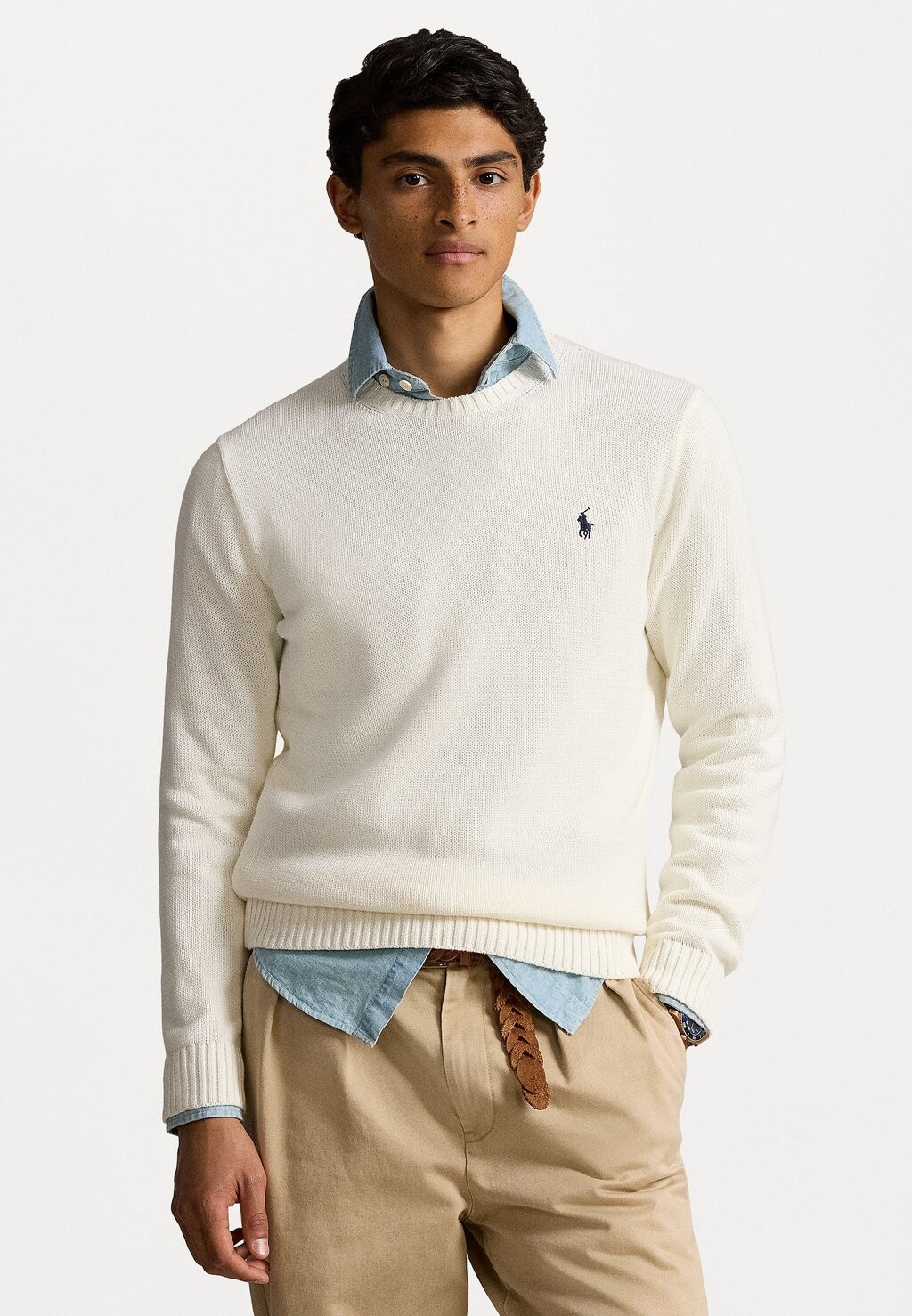 

Вязаный свитер COTTON CREWNECK JUMPER Ralph Lauren, кремовый