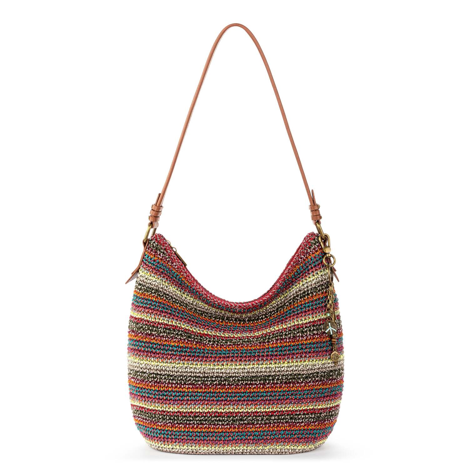 

Сумка Sequoia Hobo The Sak, Hand Crochet - Sunset Stripe
