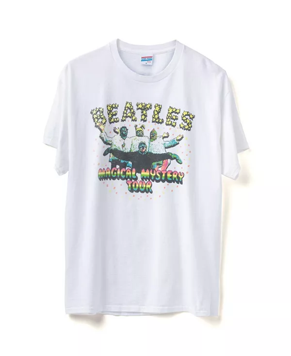 

Футболка унисекс The Beatles Magical Mystery Tour Flea Market Junk Food Clothing, белый