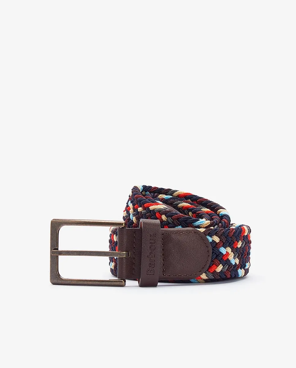 

Мужской плетеный ремень с пряжкой Barbour, мультиколор