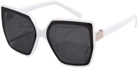 

Модные квадратные солнцезащитные очки с градиентным переходом цвета для женщин, стильные солнцезащитные очки с бриллиантовой отделкой, защита от ультрафиолета UV400 MTZJH, White