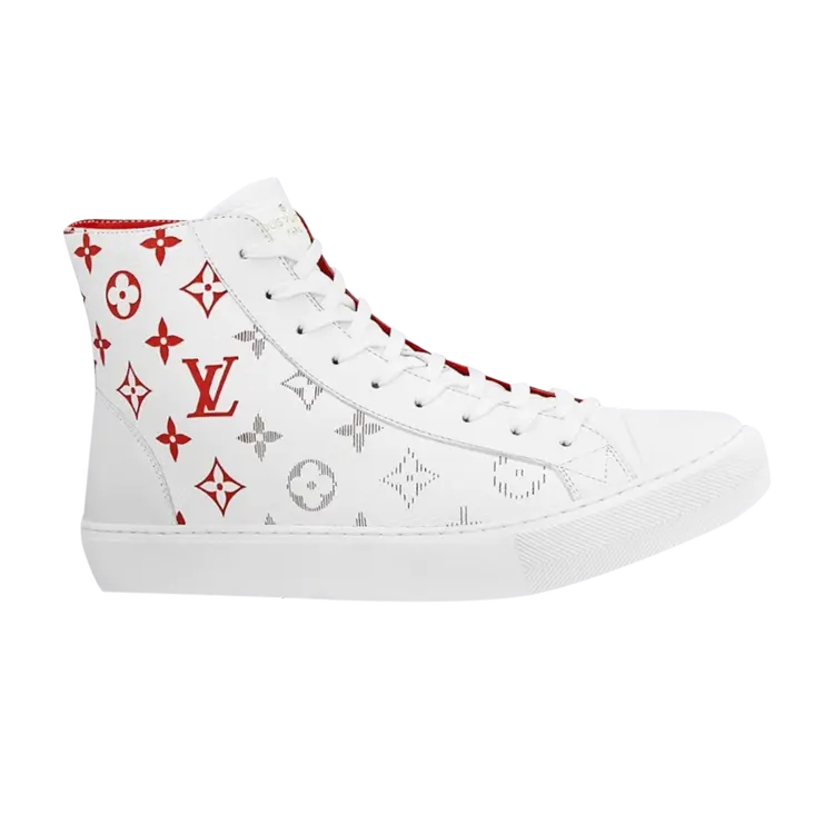 

Кроссовки Louis Vuitton Tattoo Sneaker Boot 'Monogram - White Red', белый