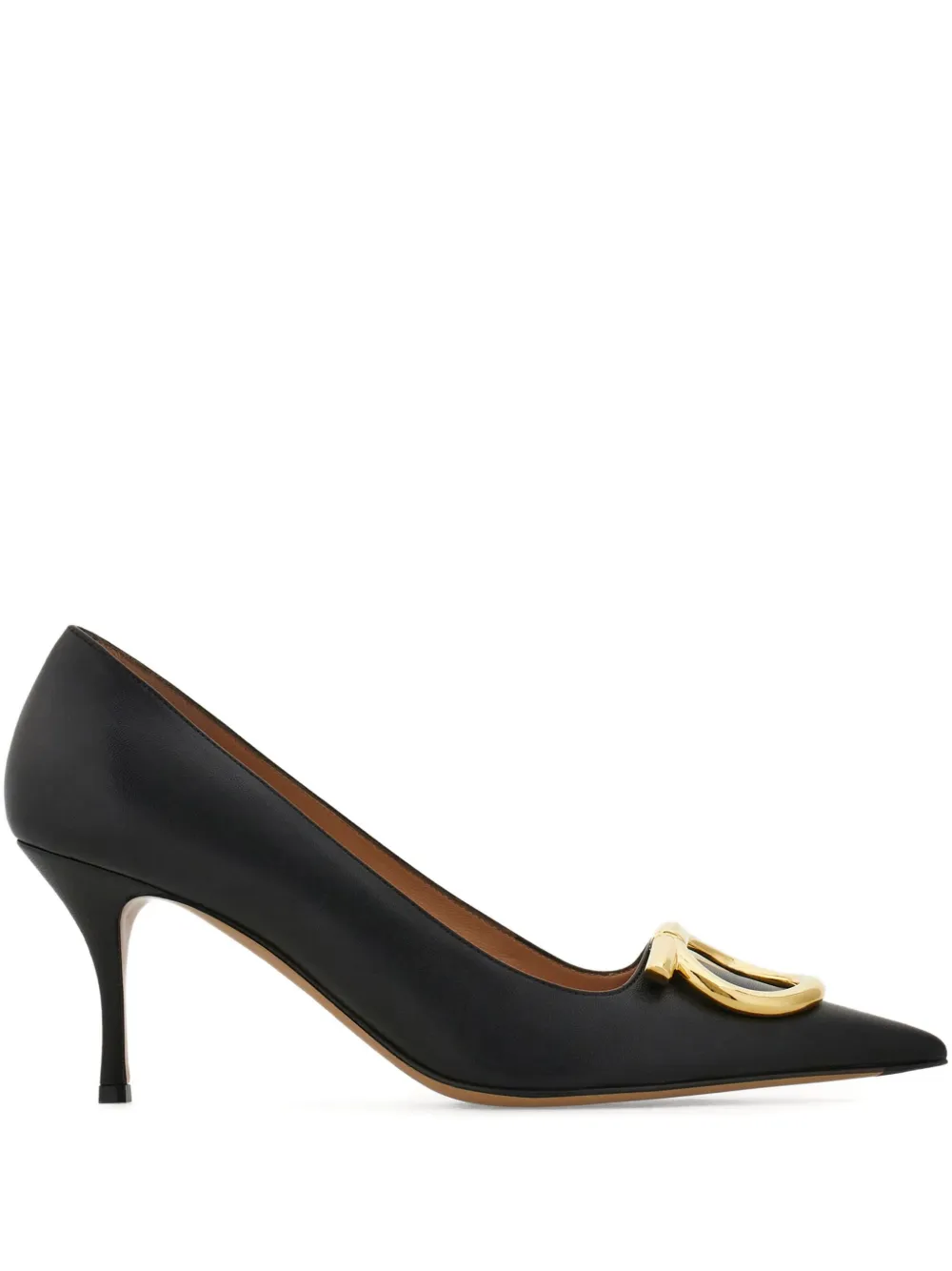 Туфли Maxi Gancini 70 Ferragamo, черный