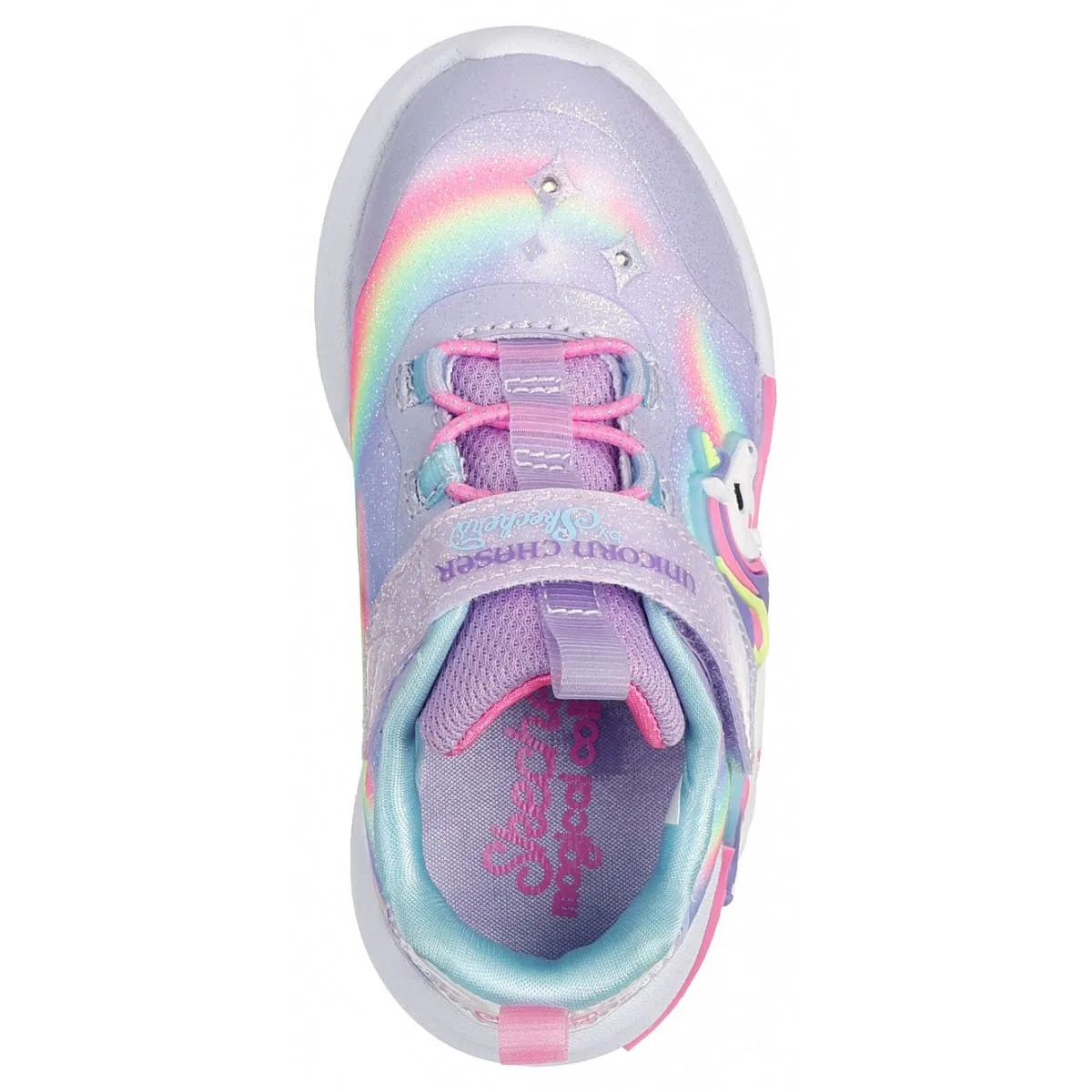 Кроссовки с радужным блеском, Skechers, разноцветный — фото 3