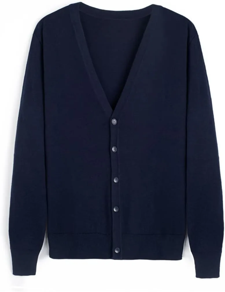 

Кардиган мужской осенний однотонный вязаный Zadaos