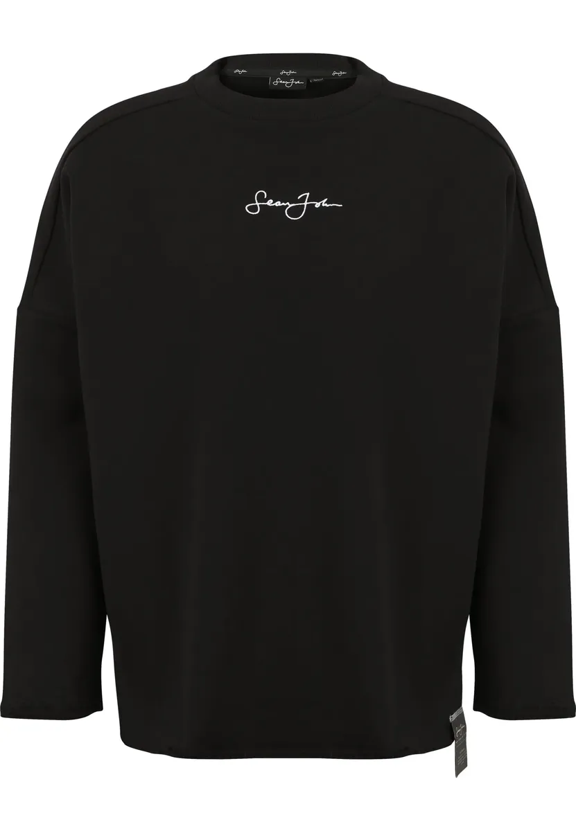 

Свитер Sean John с круглым вырезом " Sean John Men's JM231-001-02 SJ Script Logo Loose Fit Crew", черный
