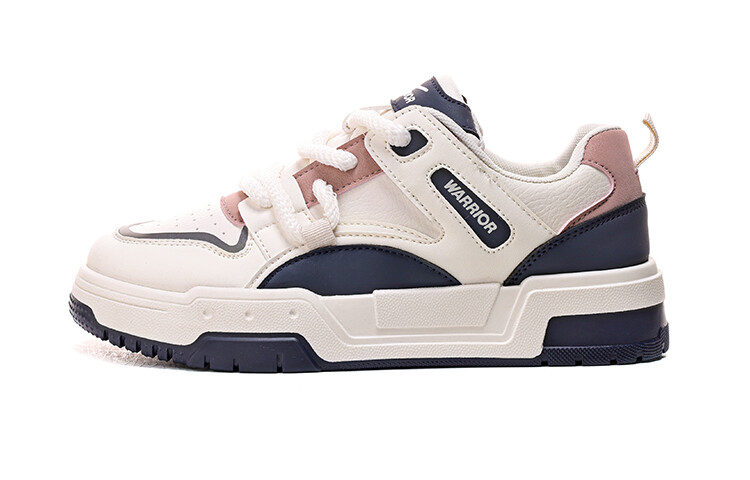 

Кроссовки WARRIOR Skateboarding Shoes Women's Low-top Beige Pink Blue, синий