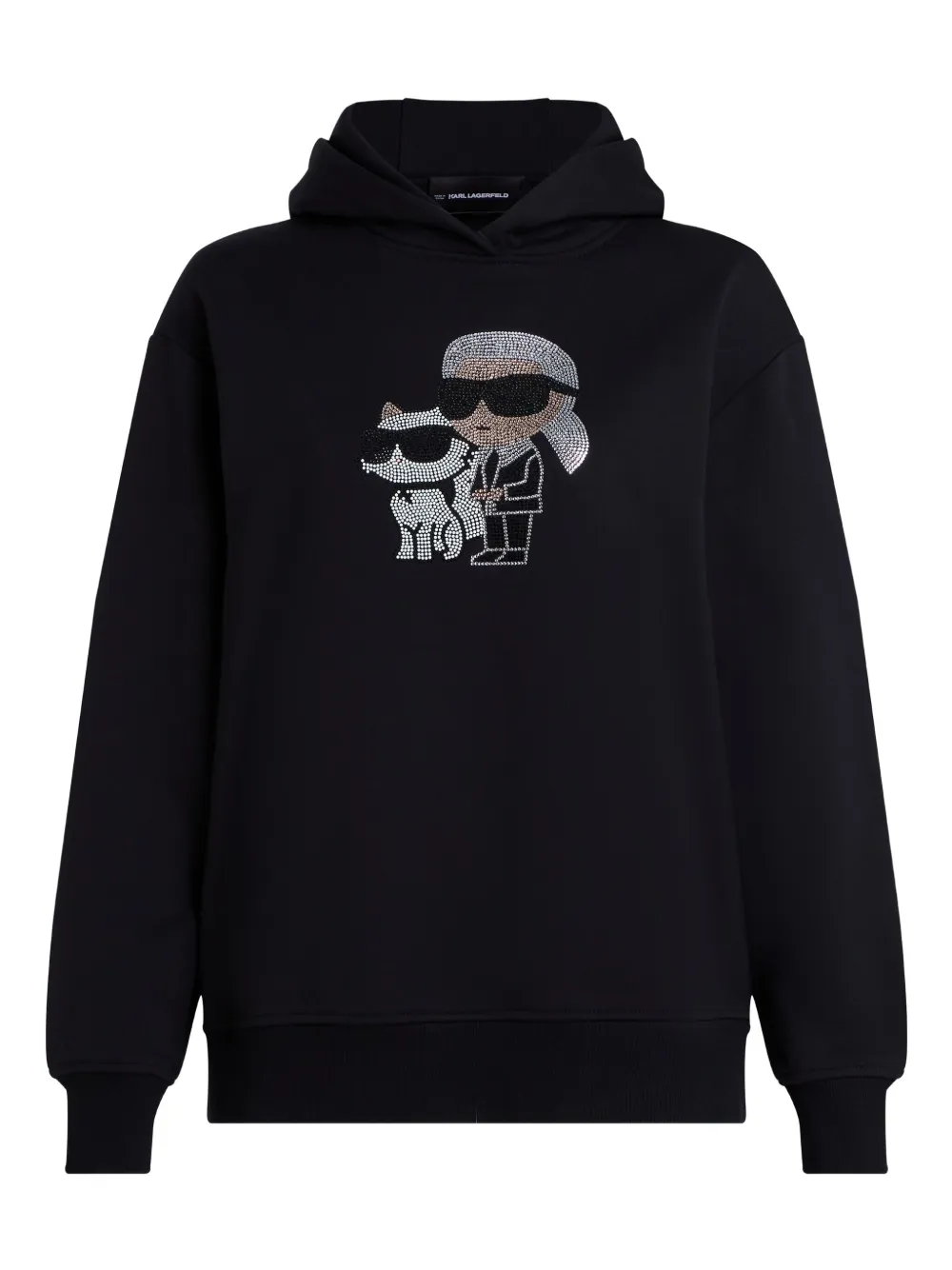 

Худи Ikonik Karl со стразами KARL LAGERFELD, черный