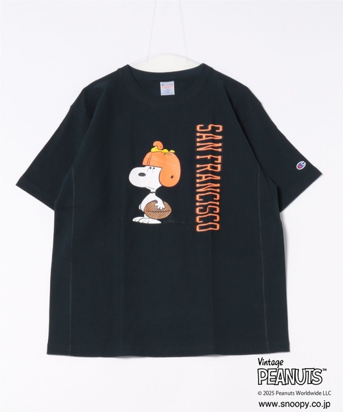 

Футболка с коротким рукавом, коллаборация с PEANUTS Champion, темно-синий