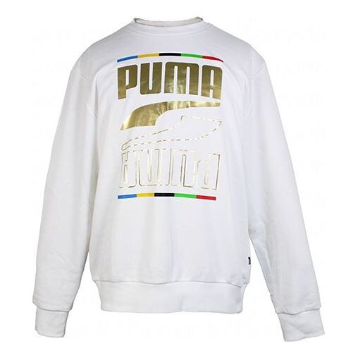 

Толстовка printing round neck casual sports white Puma, белый