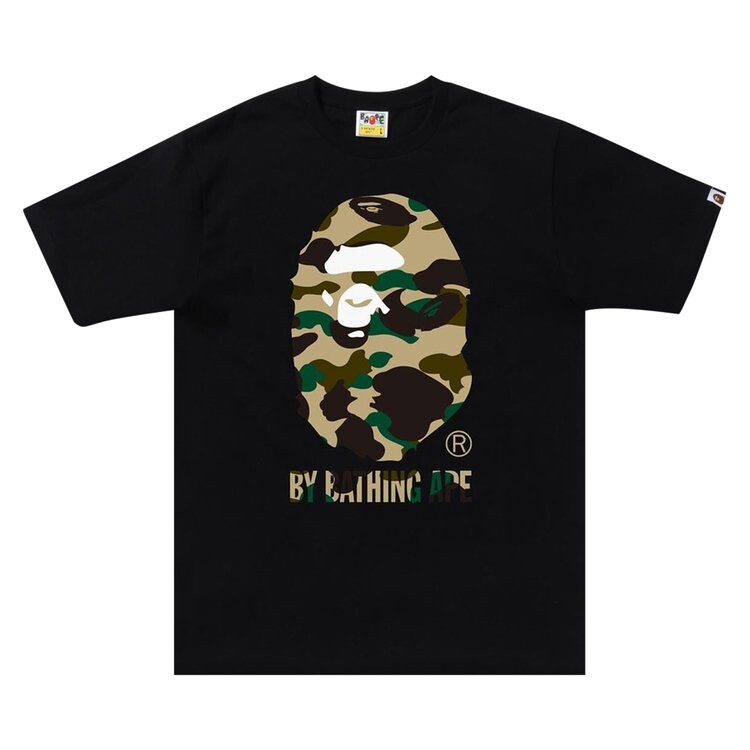 

Футболка BAPE 1st Camo Side Big Ape Head 'Black/Yellow', черный