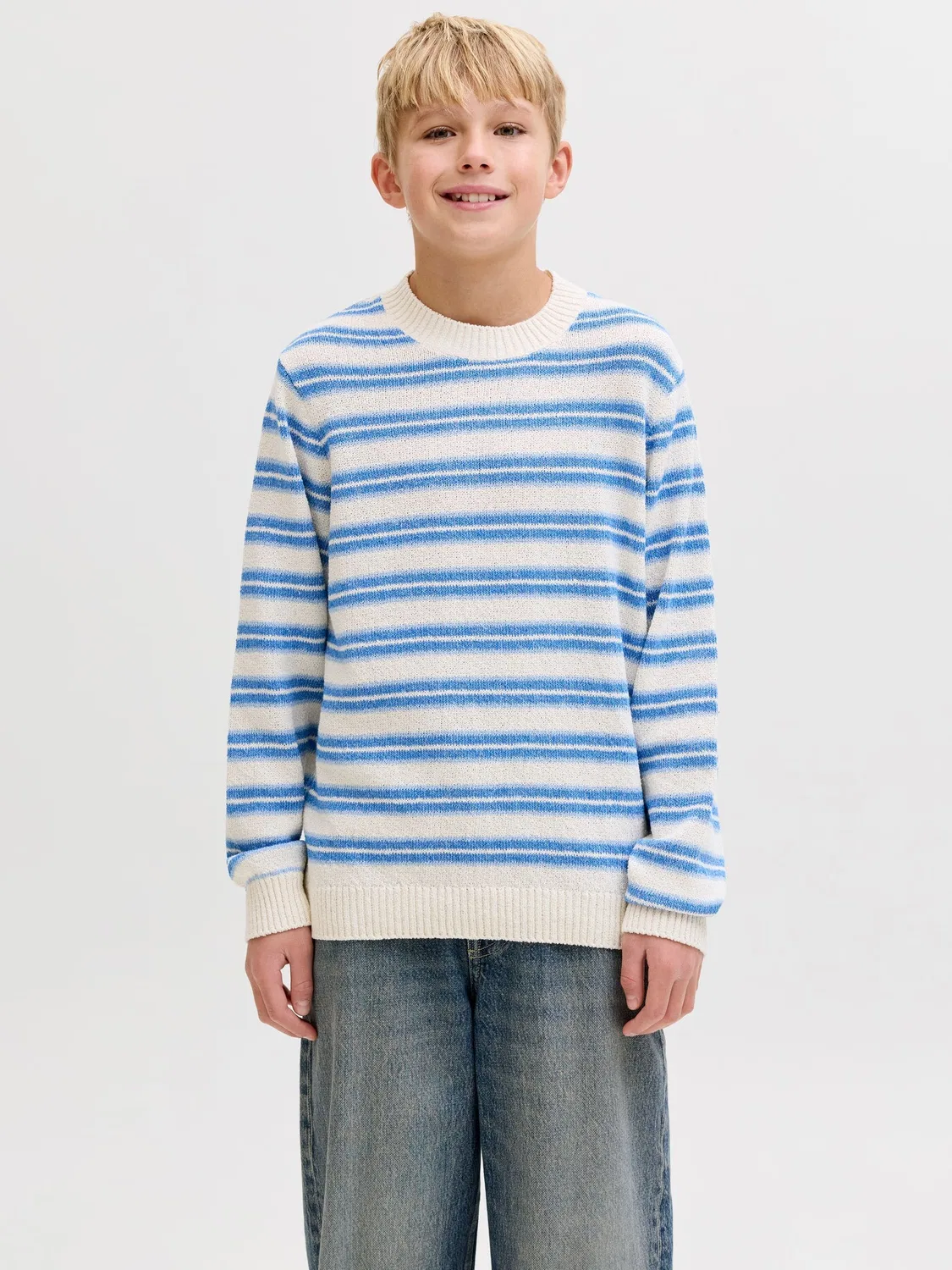 Свитер хлопковый JACK & JONES Junior, морская соль — фото 2