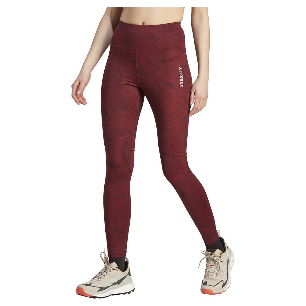 

Леггинсы adidas Terrex Multi Allover Print, красный