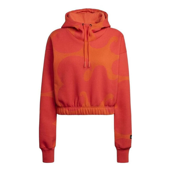 

Толстовка с капюшоном x marimekko укороченная Adidas, оранжевый