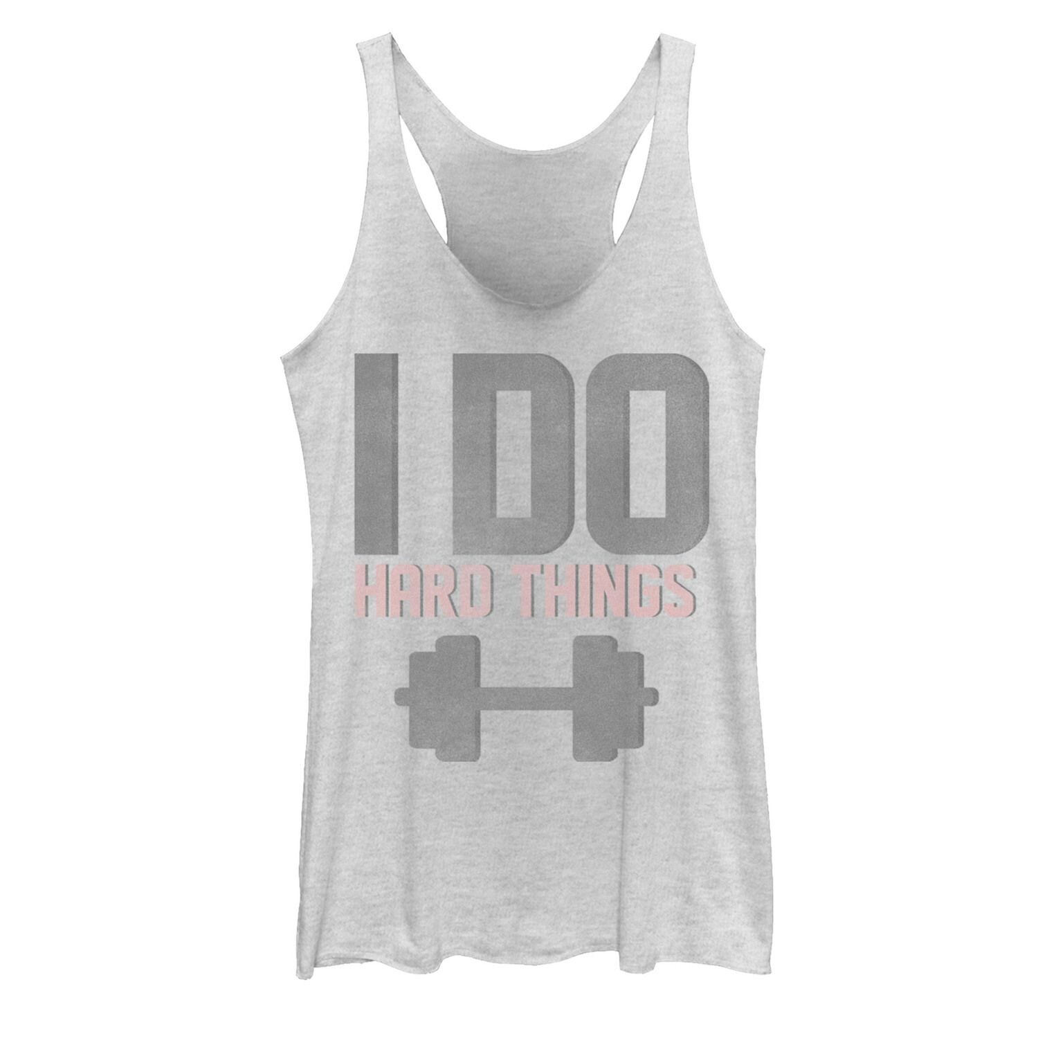 

Майка с графическим изображением штанги I Do Hard Things для юниоров