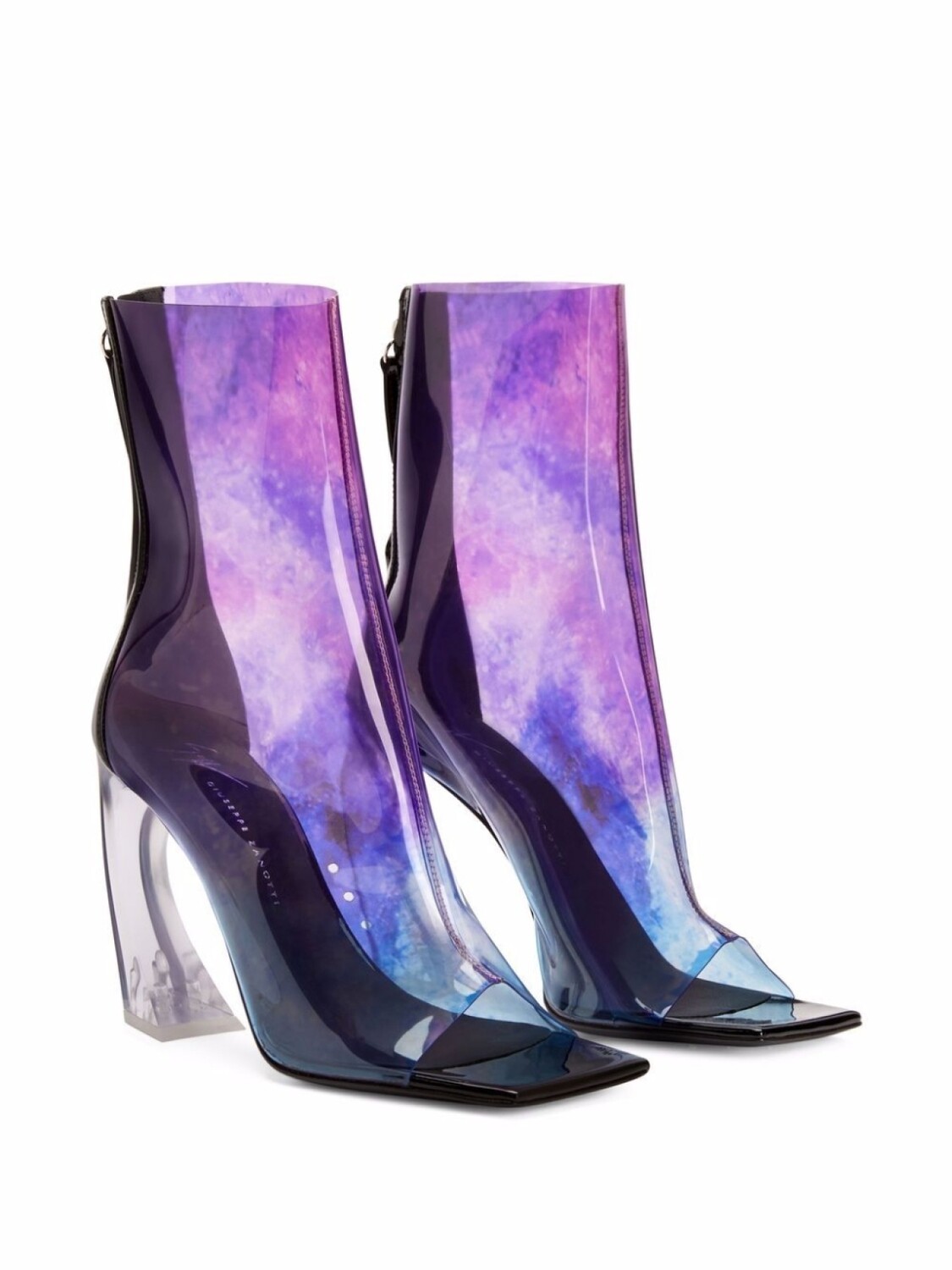 Giuseppe Zanotti ботильоны Nordlyss с открытым носком, фиолетовый — фото 2