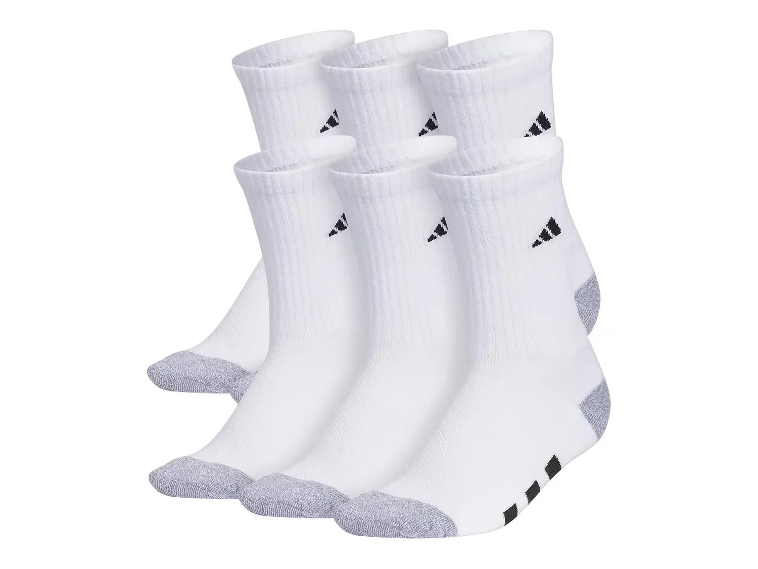 

Детские спортивные эластичные носки - набор 6 пар Adidas, White