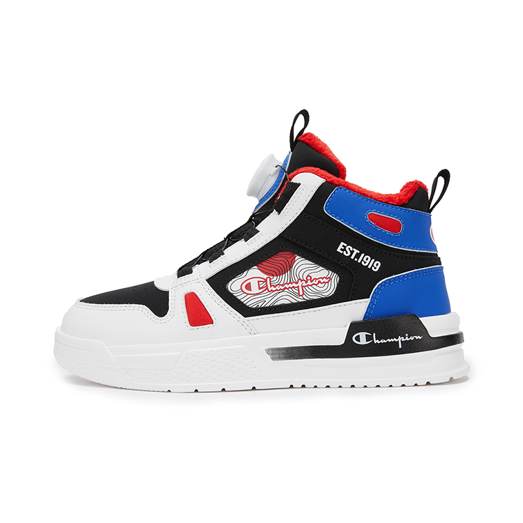 

Champion Kids Детские кроссовки для скейтбординга с высоким верхом, нескользящие, износостойкие, дышащие, черно-синие