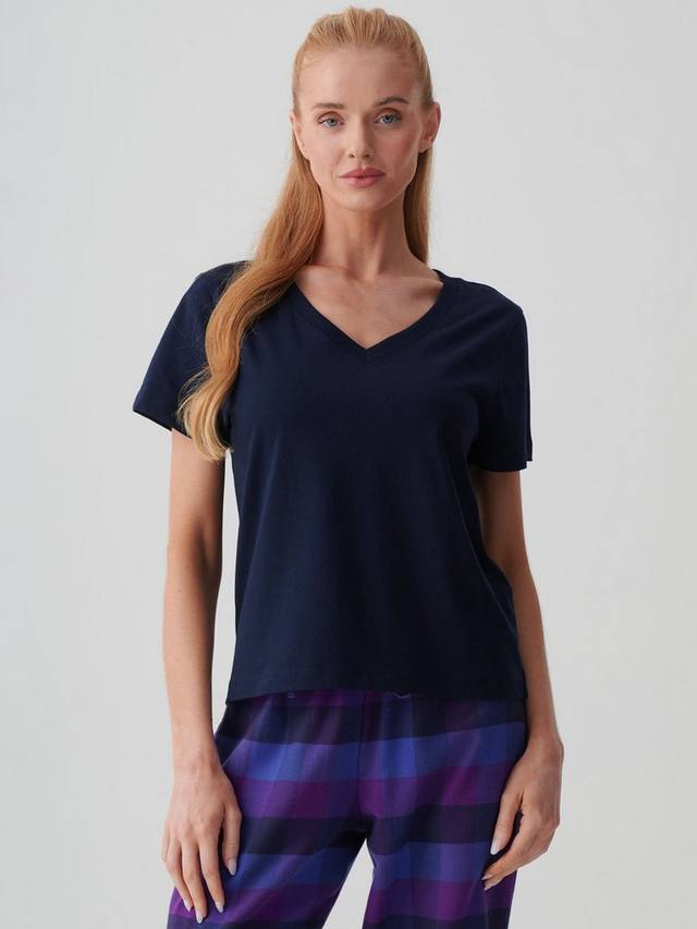 

Футболка с V-образным вырезом из чистой органической хлопка British Boxers, French Navy