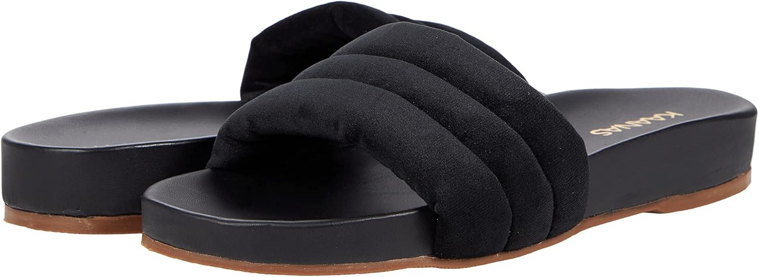 

Пляжные шлепанцы KAANAS Timor из замши с толстой подошвой, черный