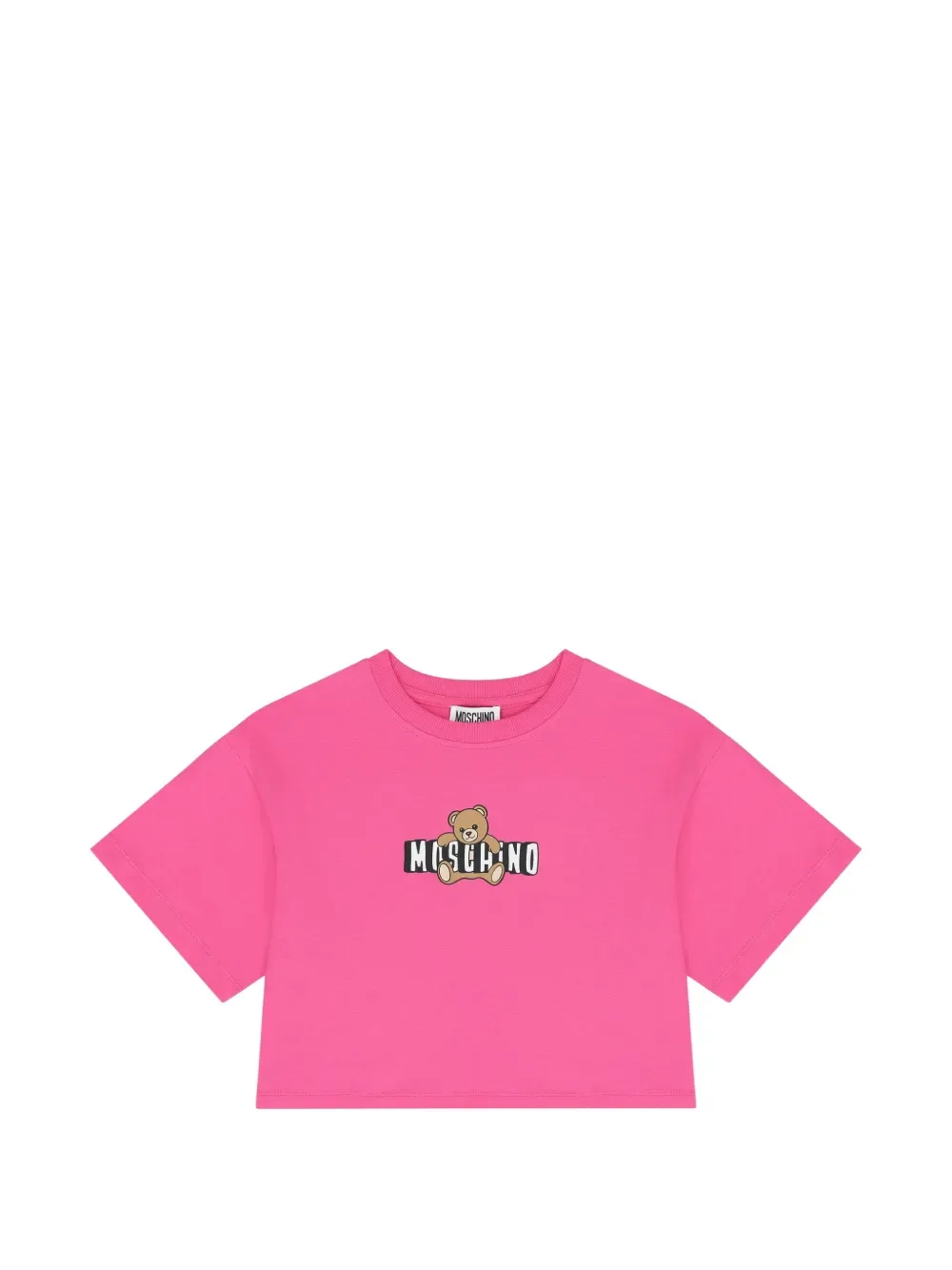 Комплект шорт с логотипом в виде медведя Moschino Kids, розовый — фото 3