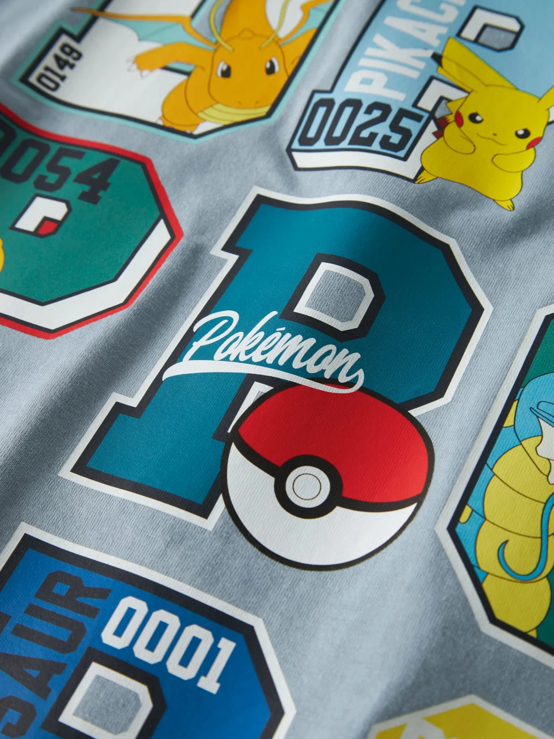 Футболка Name It NKMJULIO POKEMON пыльно-голубого цвета — фото 3