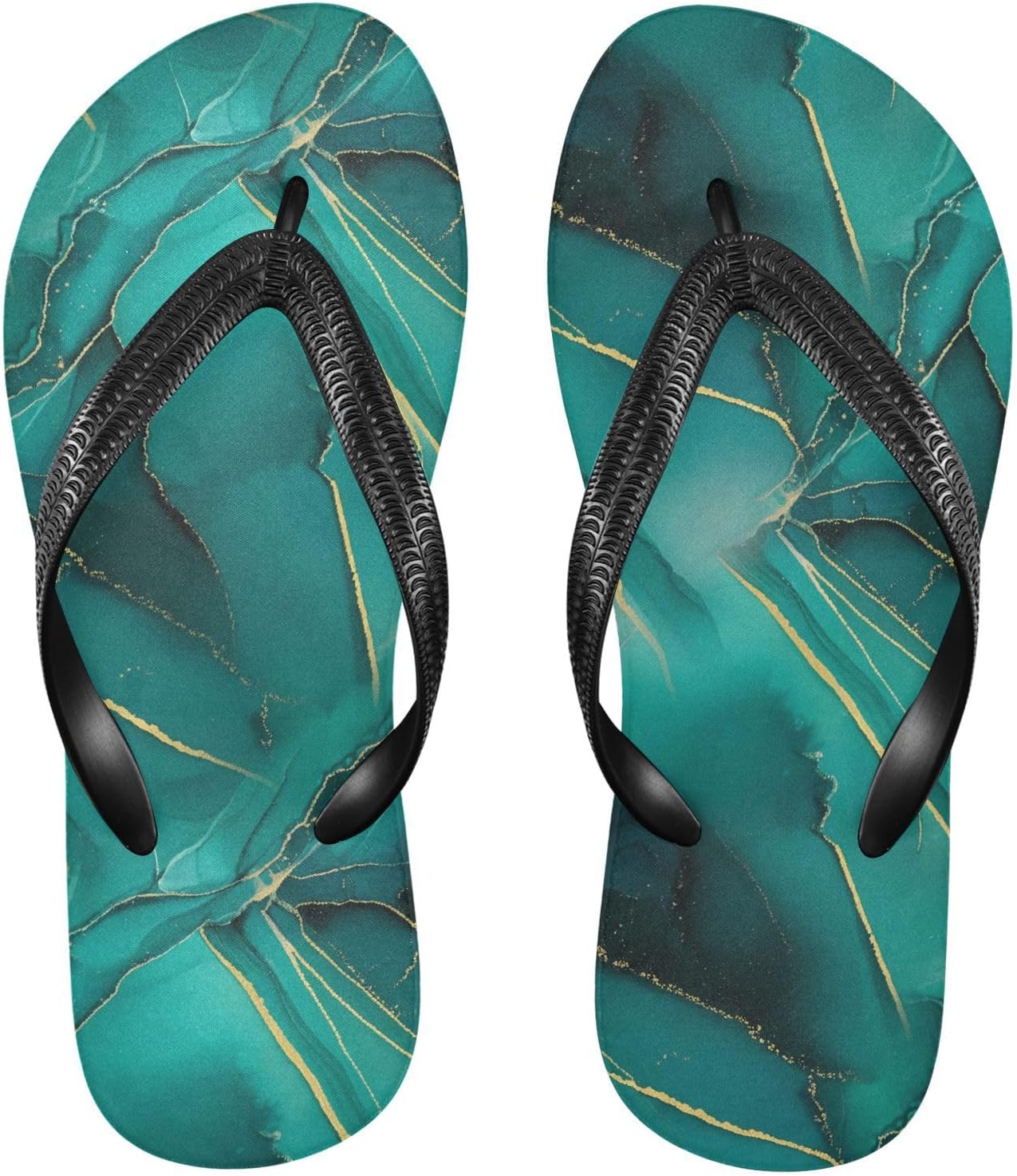 

Золотисто-мраморные шлепанцы с ремешком для душа на пляже, резиновые нескользящие летние тапочки для прогулок, мужские и женские Sinestour