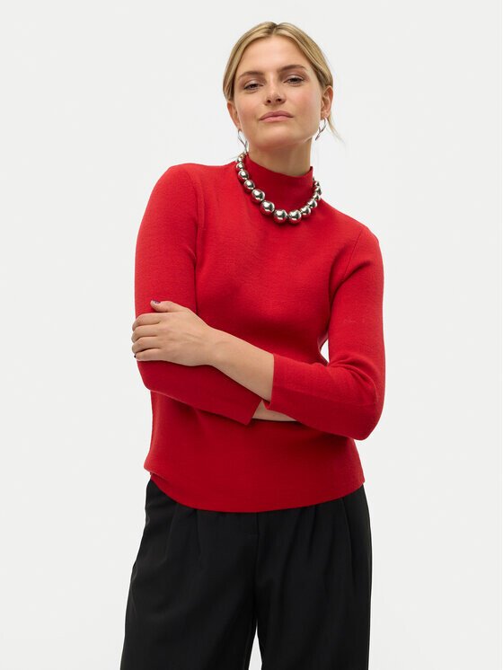 

Свитер с высоким воротником обычного кроя Vero Moda, красный