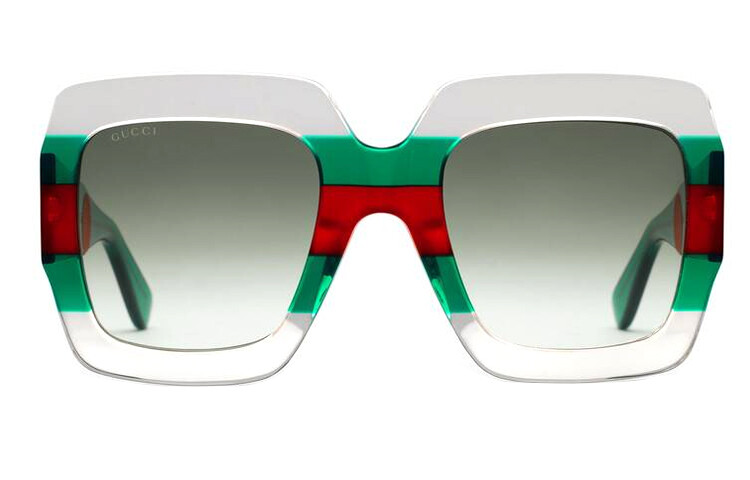 

Солнцезащитные очки Gucci Unisex, серый / зеленый / красный