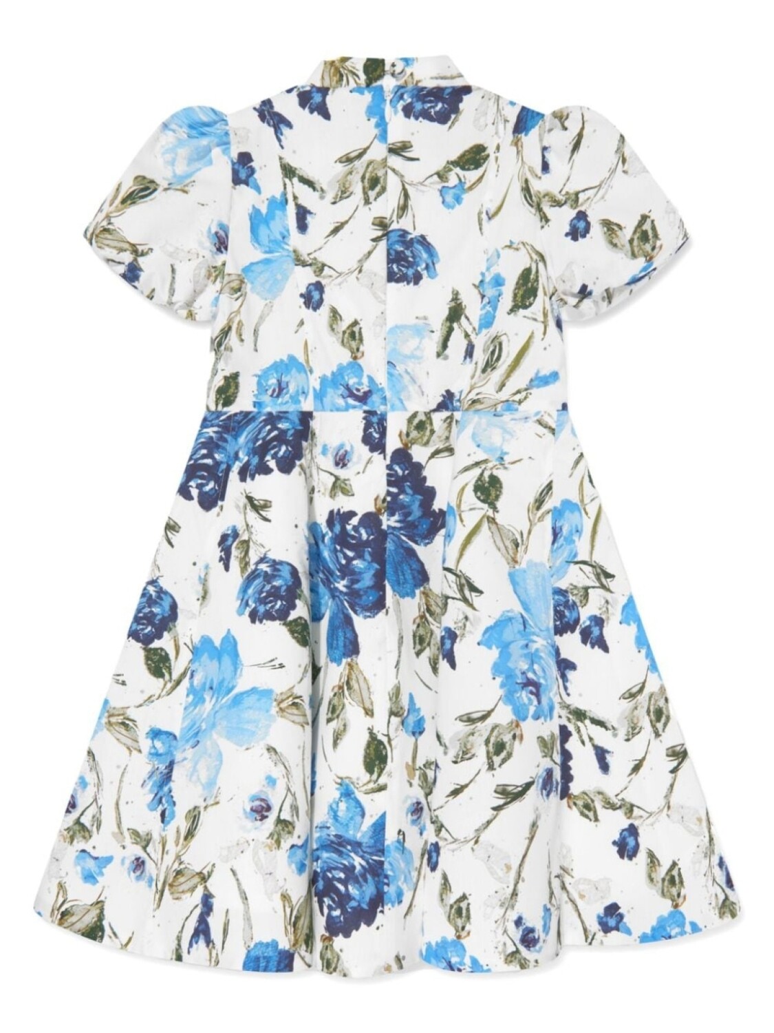 

Платье миди с цветочным принтом MARCHESA KIDS COUTURE, синий