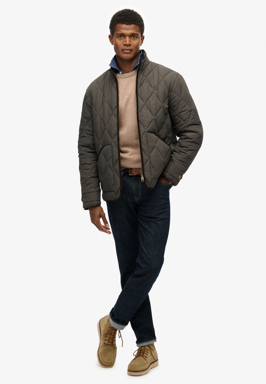 Демисезонная куртка Superdry Estate Liner, Dark green — фото 4