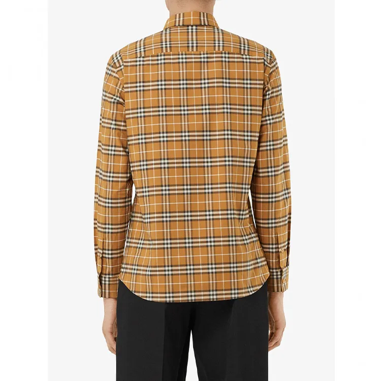 Рубашка мужская Burberry Bright Toffee, академический стиль, весна-осень — фото 3