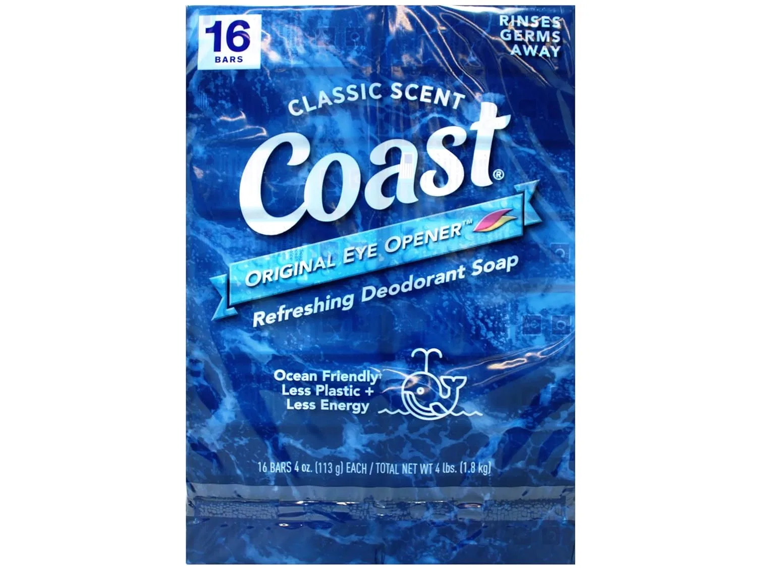 Твердое дезодорирующее мыло Coast Classic Pacific Force, 8 штук, 2 упаковки Coast
