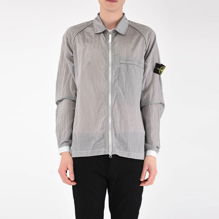 Куртка мужская серебристая Stone Island, цвет Silver — фото 3