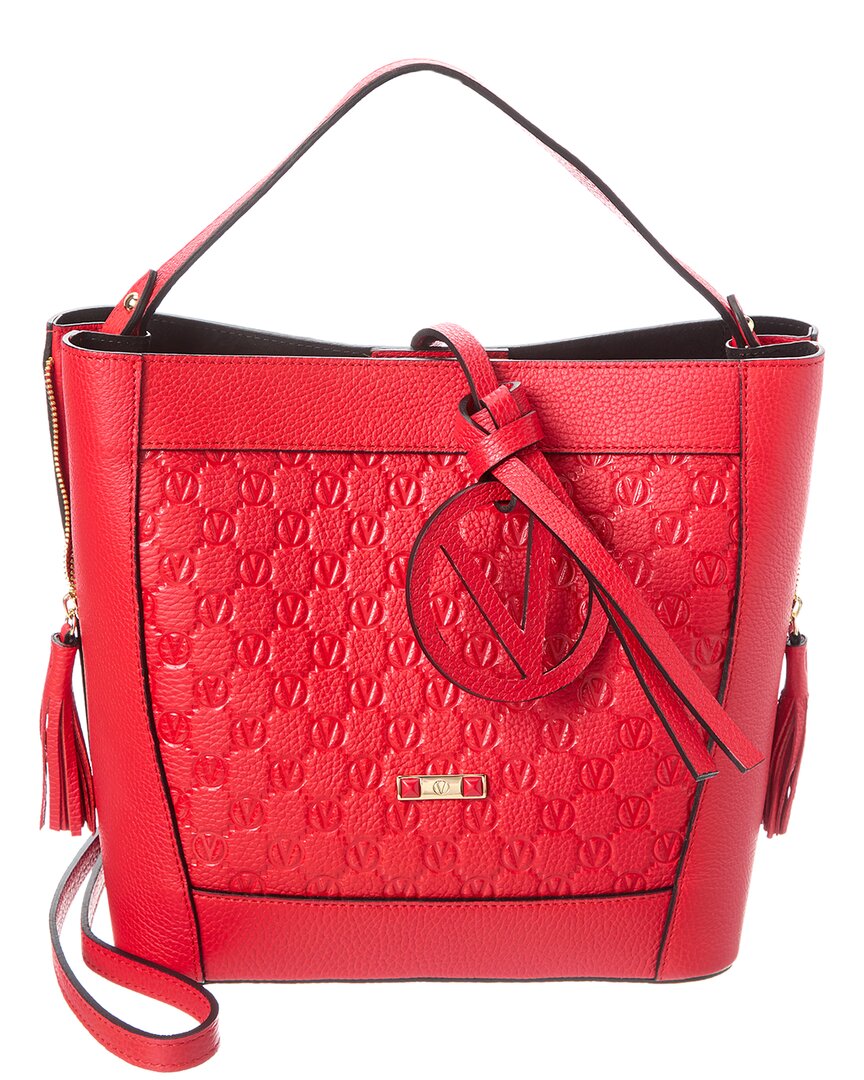 

Валентино от Марио Валентино Калли медальон кожаная сумка через плечо Valentino by Mario Valentino, красный