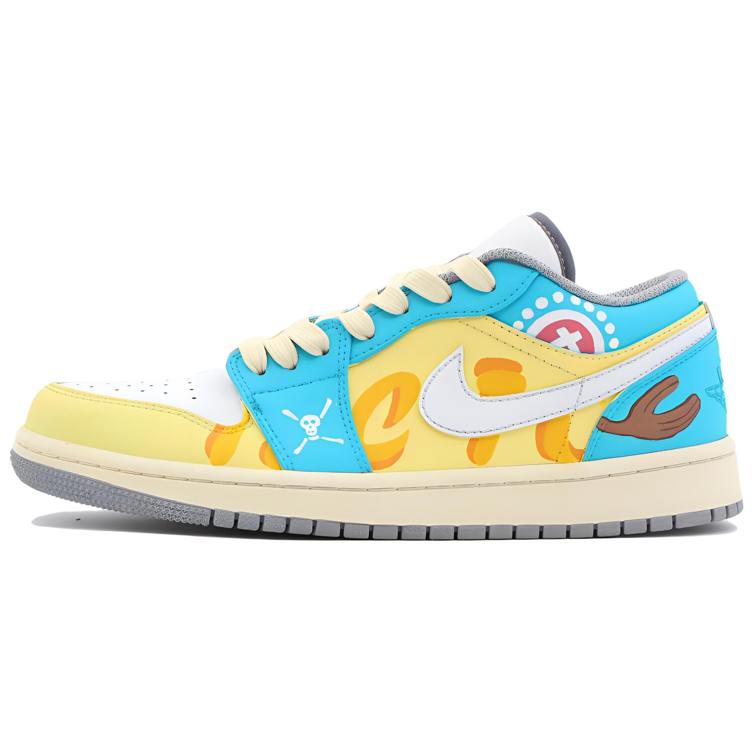 

Кроссовки Air Jordan 1 Vintage Basketball Shoes Women's Low-top Brown, желтый
