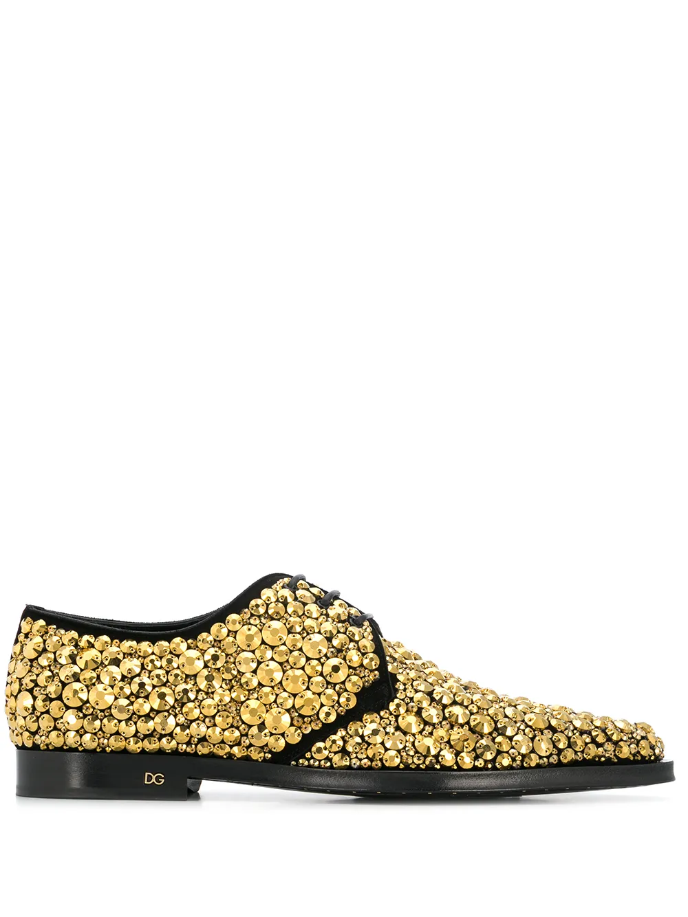 

Дерби с кристаллами DOLCE & GABBANA, золотой