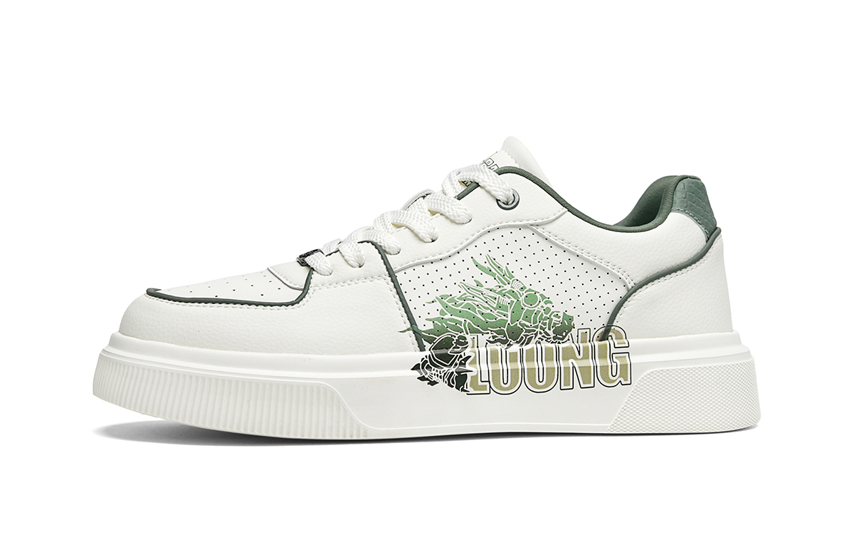 

HLA Кроссовки для скейтбординга Chinese Dragon Series Low Top мужские бело-зеленые, цвет White Green