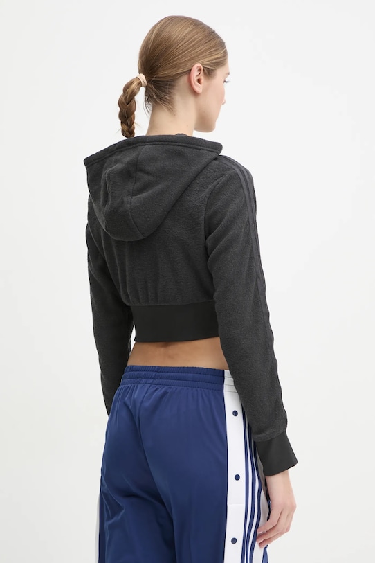 Толстовка Femme Galore с коротким капюшоном на молнии Adidas Originals, серый — фото 3